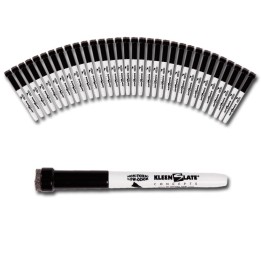 KleenSlate® Small Dry Erase Markers with Eraser, Black, Pack of 36