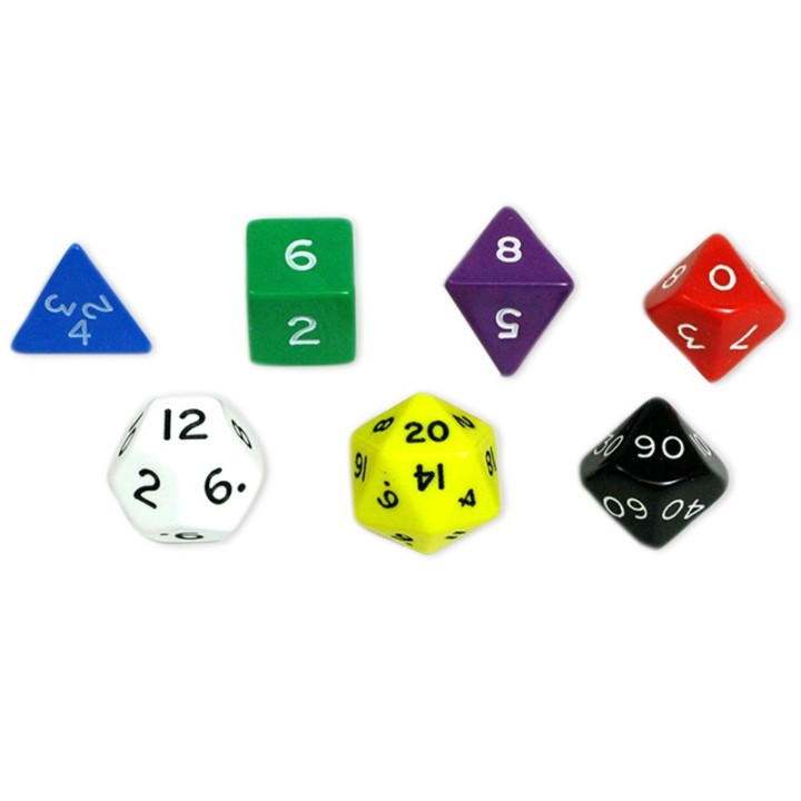 Koplow Games Jumbo Polyhedral Dice, Set of 7