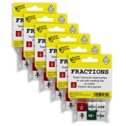 Koplow Games Fraction Dice Set, 6 Per Set, 6 Sets