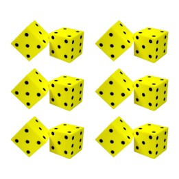 Koplow Games Dot Foam Dice Set, 2 Per Set, 6 Sets