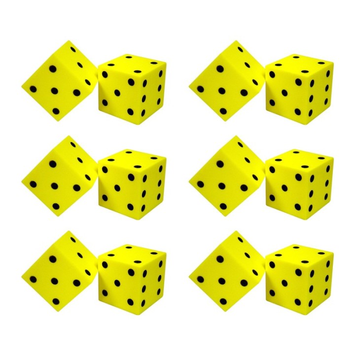 Koplow Games Dot Foam Dice Set, 2 Per Set, 6 Sets