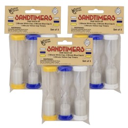 Koplow Games Sandtimer Combo, 3 Per Set, 3 Sets