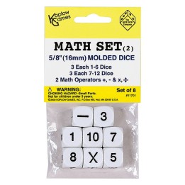 Koplow Games Whole Number Dice, Set of 8