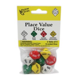 Koplow Games Place Value Dice, 10-Sided, Pack of 8