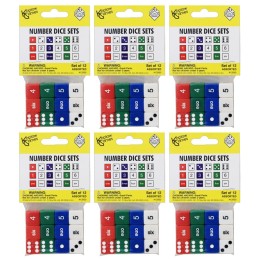 Koplow Games Number Dice Set, 12 Per Pack, 6 Packs
