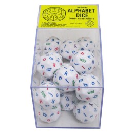 Koplow Games 30-Sided Alphabet Dice, Lower Case Letters, Box of 20
