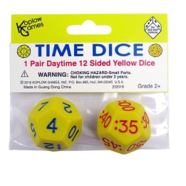 Koplow Games Time Dice, Pair of Yellow (AM)