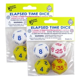 Koplow Games Elapsed Time Dice, 2 Pairs Per Pack, 2 Packs