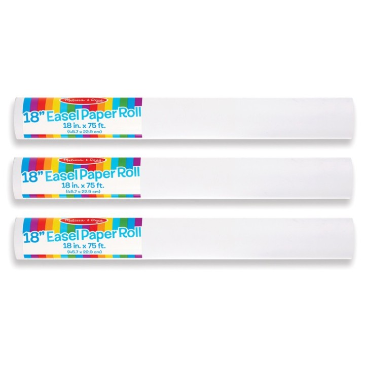 Melissa & Doug Easel Paper Roll, 18" x 75', 3 Rolls