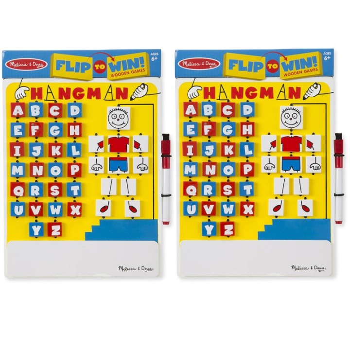 Melissa & Doug Flip-to-Win Hangman Travel Game, Pack of 2