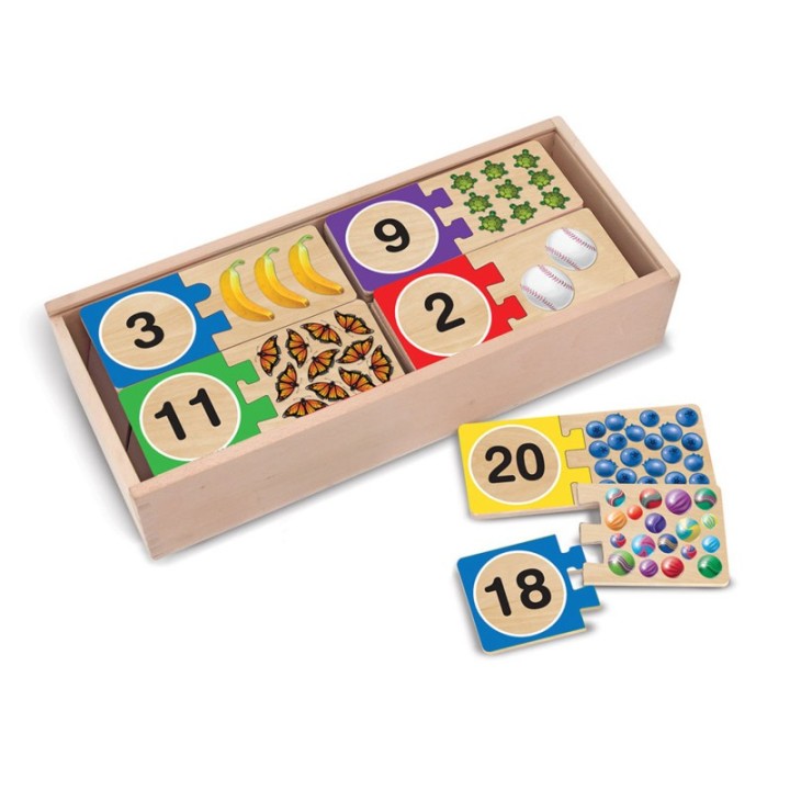 Melissa & Doug Self-Correcting Wooden Number Puzzles