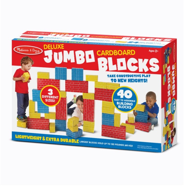 Melissa & Doug Deluxe Jumbo Cardboard Blocks - 40 Pieces