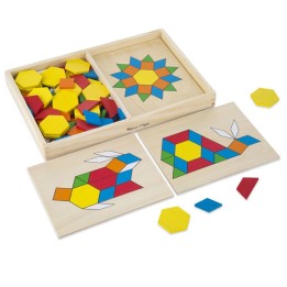 Melissa & Doug Wooden Pattern Blocks & Boards
