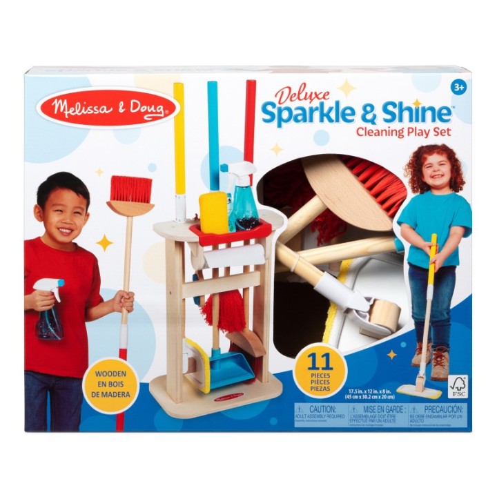 Melissa & Doug Deluxe Sparkle & Shine Cleaning Play Set