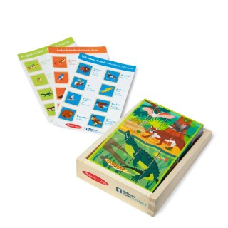 Melissa & Doug National Parks Wooden Blocks & Cube Puzzle