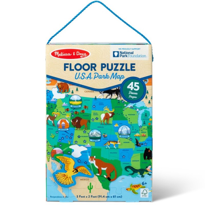 Melissa & Doug National Parks Floor Puzzle - U.S.A. Park Map