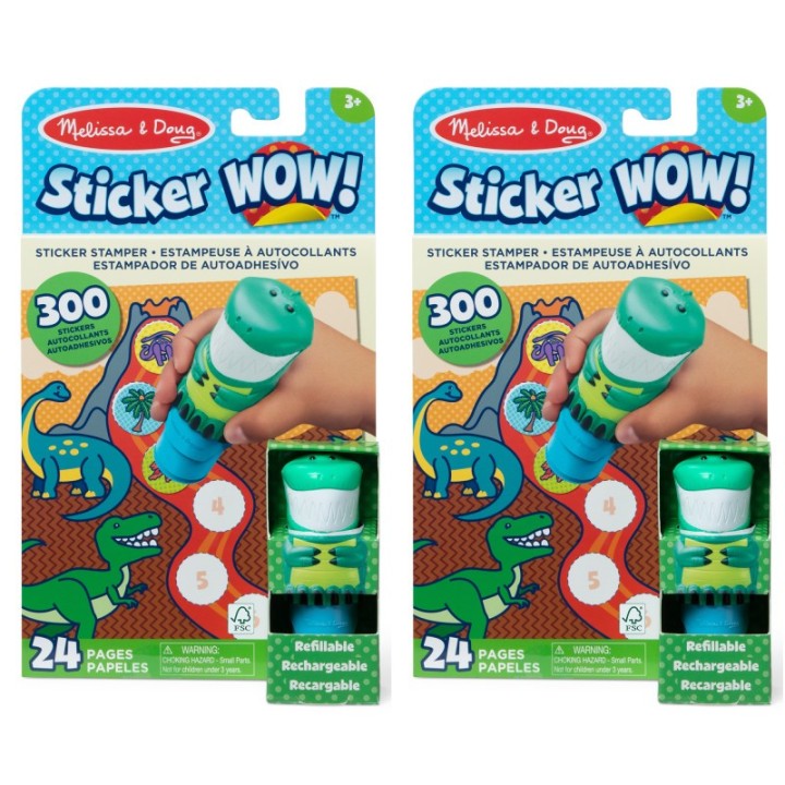 Melissa & Doug Sticker WOW! Activity Pad Set - Dinosaur, 2 Sets