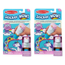 Melissa & Doug Sticker WOW! Sticker Stamper & Activity Pad - Unicorn, 2 Sets