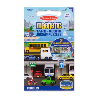 Melissa & Doug Take Along Magnetic Jigsaw Puzzles - Vehicles