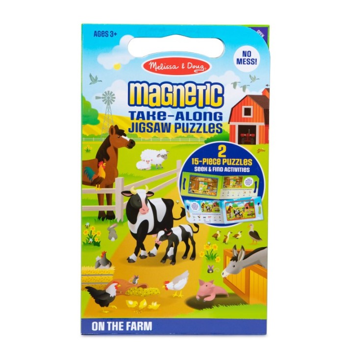 Melissa & Doug Take Along Magnetic Jigsaw Puzzles - On the Farm