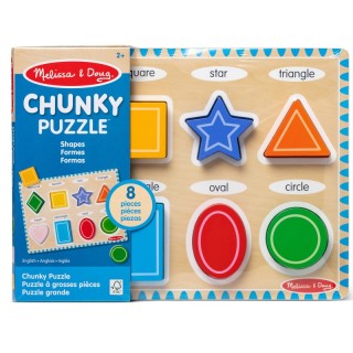Melissa & Doug Shapes Chunky Puzzle - 8 Pieces