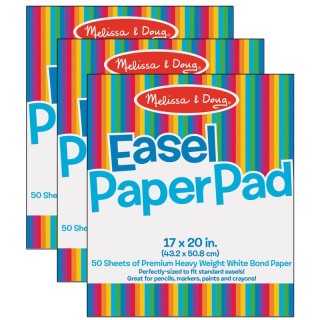 Melissa & Doug Easel Paper Pad, 17" x 20", 50 sheets Per Pad, 3 Pads