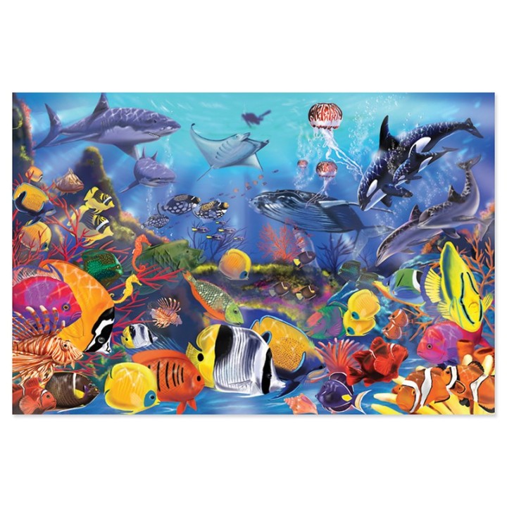 Melissa & Doug Underwater Floor Puzzle, 36" x 24", 48 Pieces