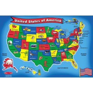 Melissa & Doug U.S.A. (United States) Map Floor Puzzle - 51 Pieces