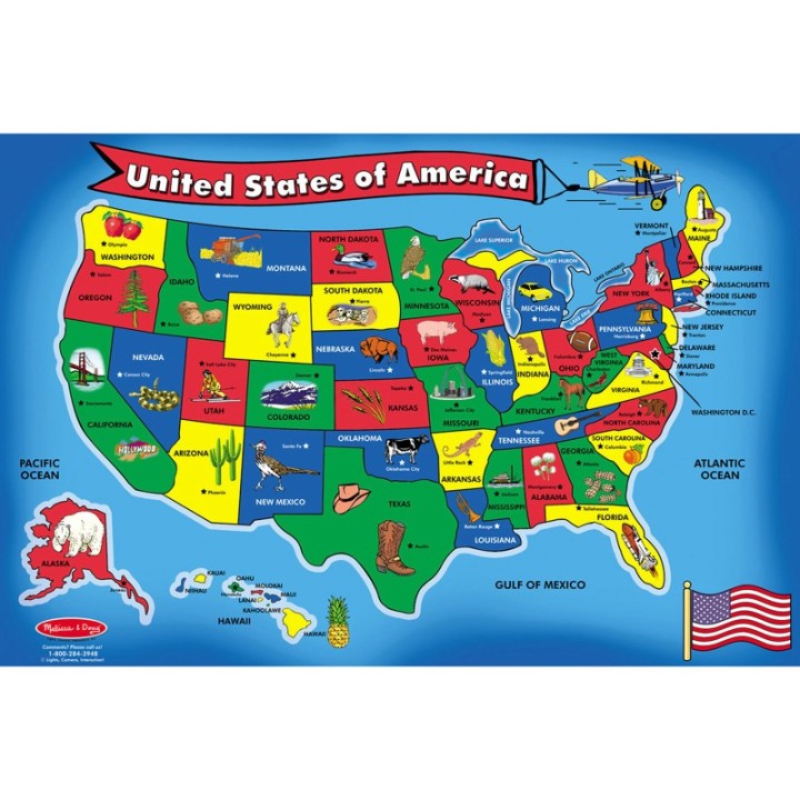 Melissa & Doug U.S.A. (United States) Map Floor Puzzle - 51 Pieces