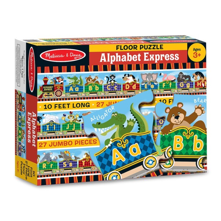 Melissa & Doug Alphabet Express Floor Puzzle, 10' x 6-1/2", 27 Pieces