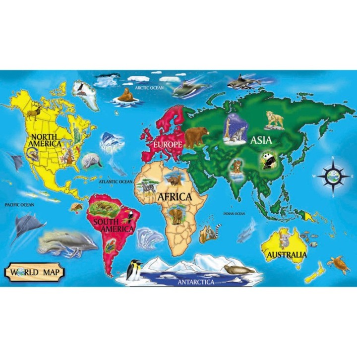 Melissa & Doug World Map Floor Puzzle