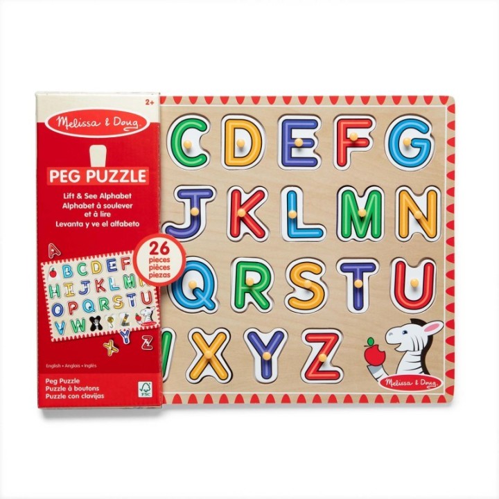 Melissa & Doug See-Inside Alphabet Peg Puzzle - 26 Pieces