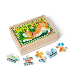 Melissa & Doug Wooden Jigsaw Puzzles in a Box - Pets