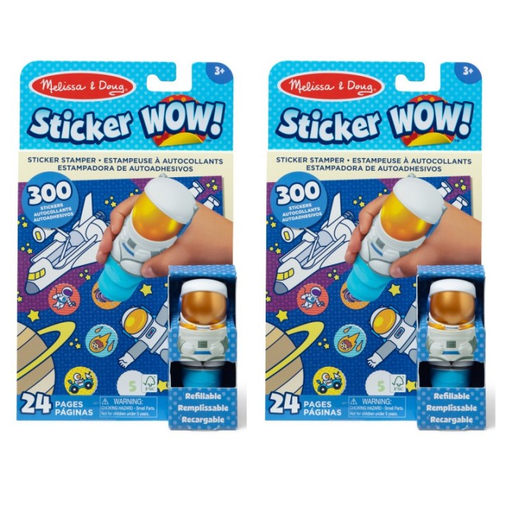 Melissa & Doug Sticker WOW! Activity Pad Set - Astronaut, 2 Sets