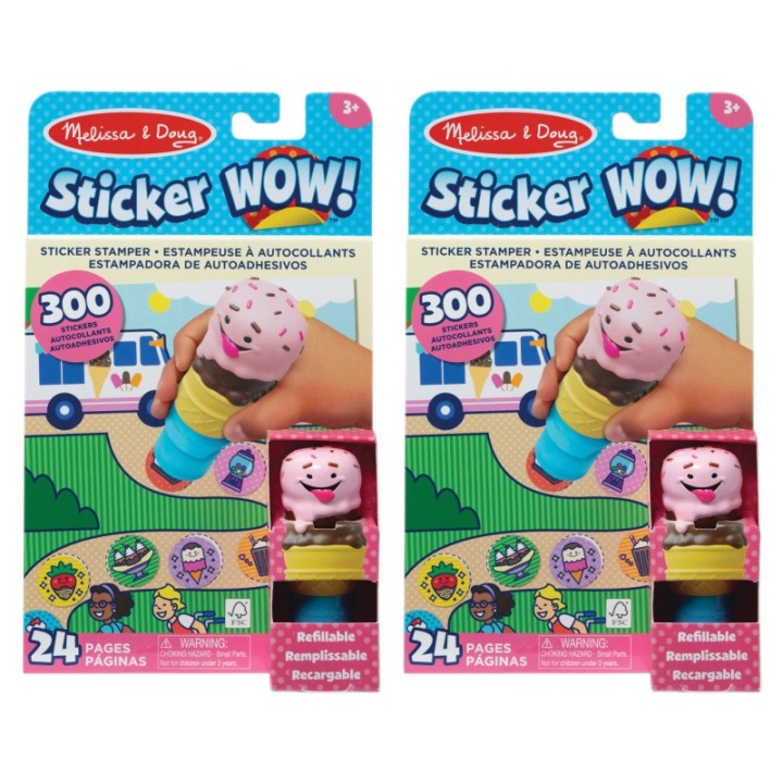 Melissa & Doug Sticker WOW! Activity Pad Set - Ice Cream, 2 Sets