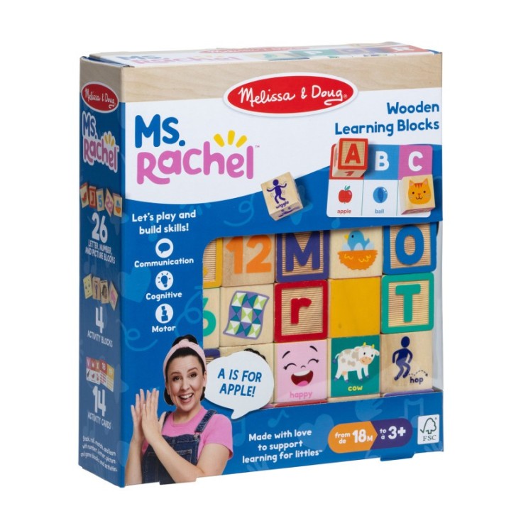 Melissa & Doug Ms. Rachel Blocks + Activity Cards