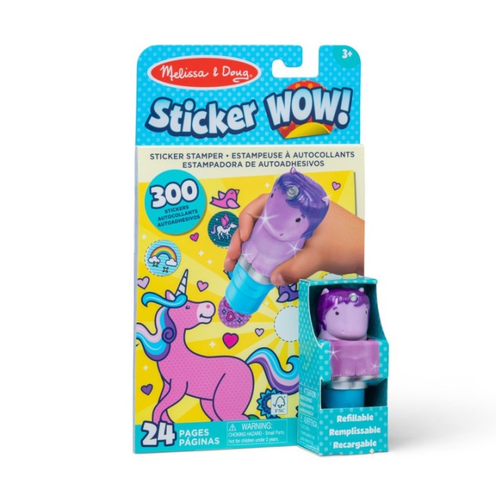 Melissa & Doug Sticker WOW! Activity Pad & Sticker Stamper - Purple Unicorn