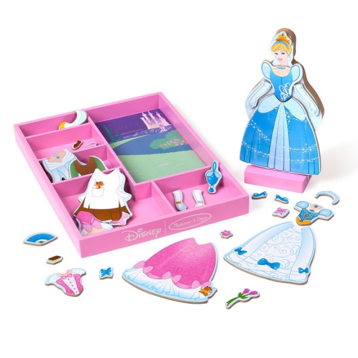Melissa & Doug Disney Princess Cinderella Wooden Magnetic Dress-Up Play Set