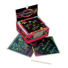 Melissa & Doug Scratch Art® Box of Rainbow Mini Notes