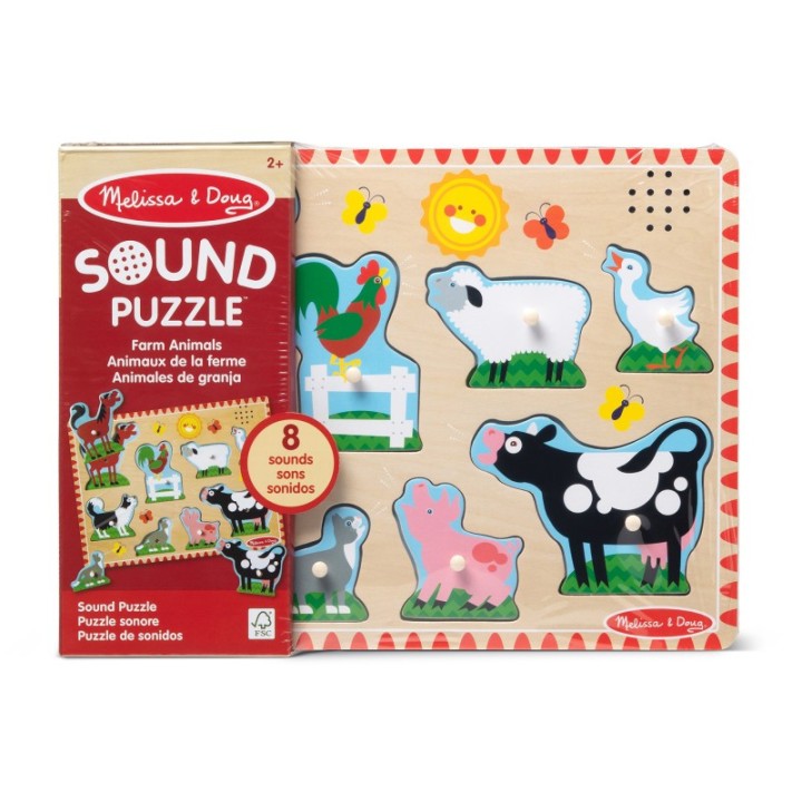 Melissa & Doug Farm Animals Sound Puzzle - 8 Pieces