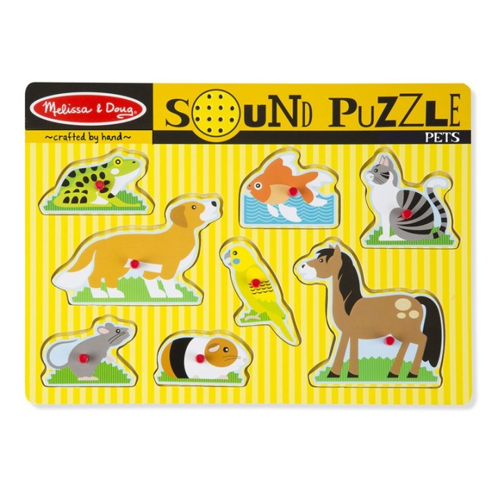 Melissa & Doug Pets Sound Puzzle, 8 Pieces