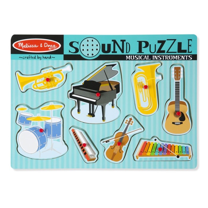 Melissa & Doug Musical Instruments Sound Puzzle, 8 Pieces
