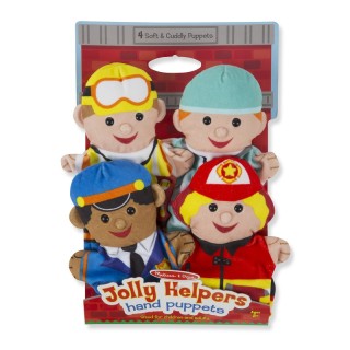 Melissa & Doug Jolly Helpers Hand Puppets, Set of 4