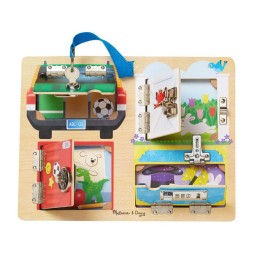 Melissa & Doug Lock & Latch Board Wooden Educational Toy