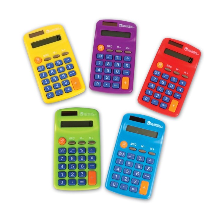 Learning Resources Rainbow Calculators, Set of 10