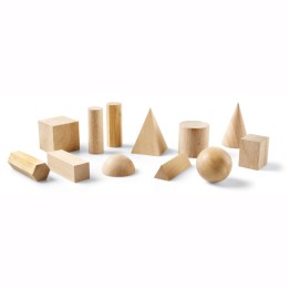 Learning Resources Wooden Geometric Solids, Pack of 12