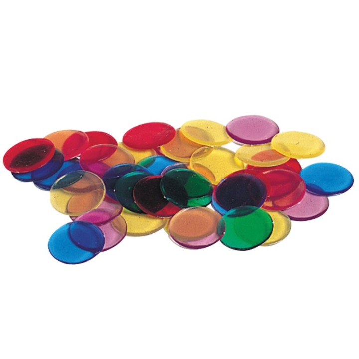 Learning Resources Transparent 6-Color Counting Chips