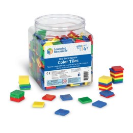 Learning Resources Plastic Square Color Tiles, 400 Pieces