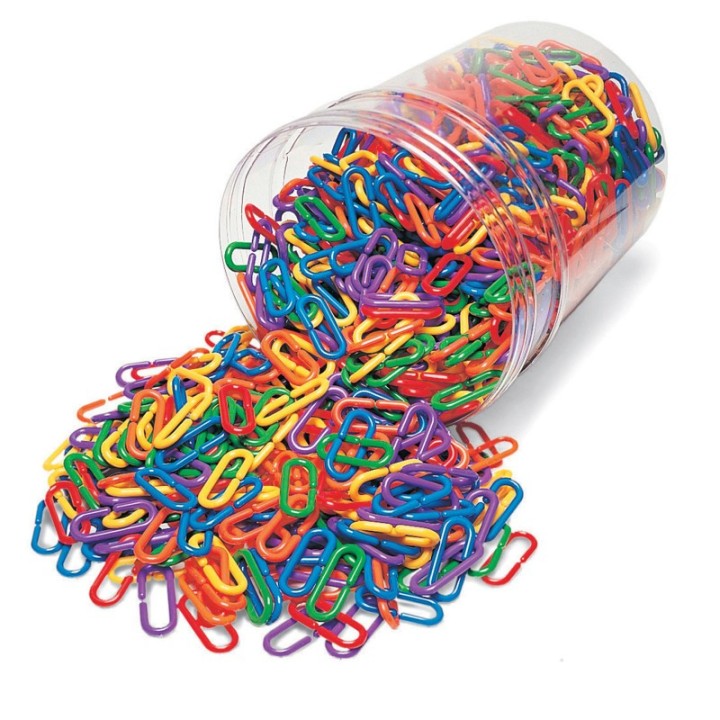 Learning Resources Link 'N' Learn® Rainbow Links in a Bucket, Set of 1000