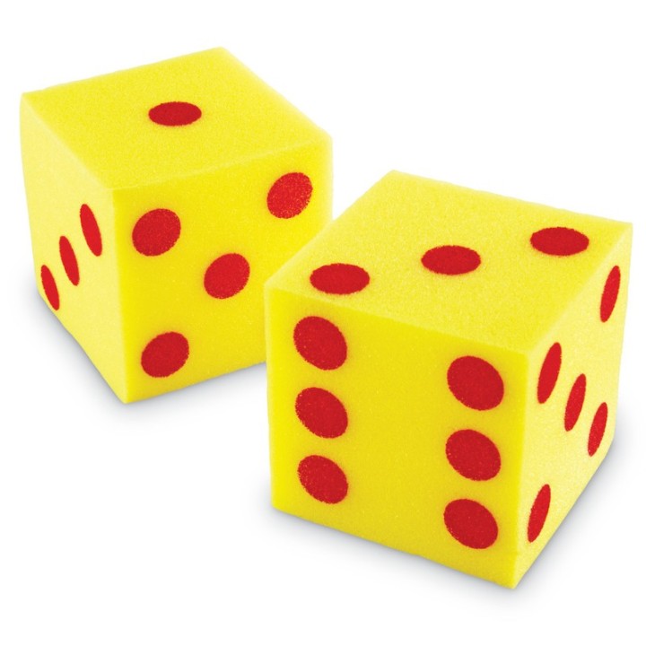 Learning Resources Giant Soft Dot Cubes, Set of 2